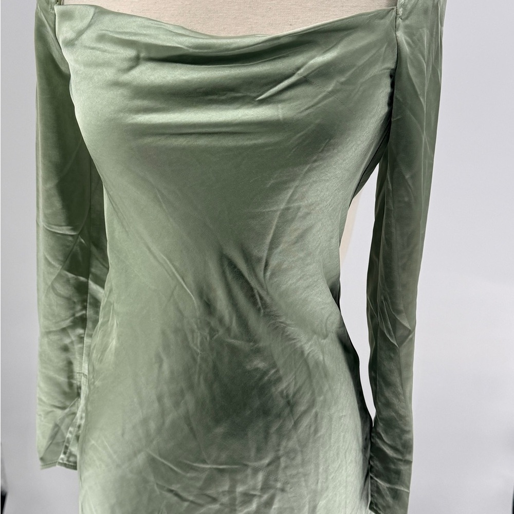 Princess Polly Sage Long Sleeve Dress